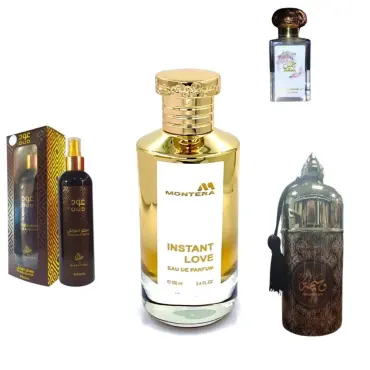 Fragrance World Montera Instant Love + Otoori Jameela + Otoori Oud + My Perfumes Waseemah